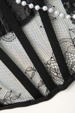 Coquette Aesthetic Pearl Lace Cami Top - Y2K Fashion Statement Piece