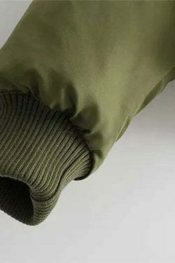 Coquette Aesthetic Pine Groove Bomber Jacket - Y2K Fashion Women's Outerwear