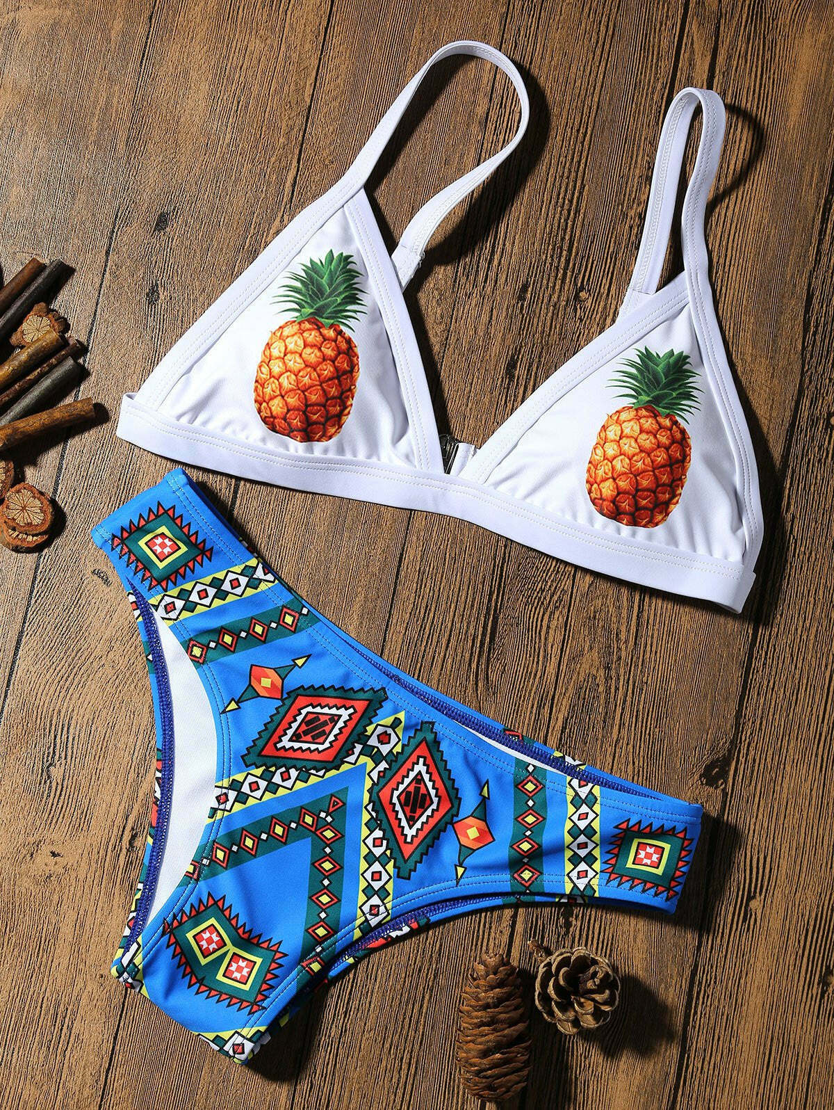 Coquette Aesthetic Pineapple Bathing Suit - Y2K Fashion Swimwear Coquette Aesthetic Pineapple Bathing Suit - Y2K Fashion Swimwear