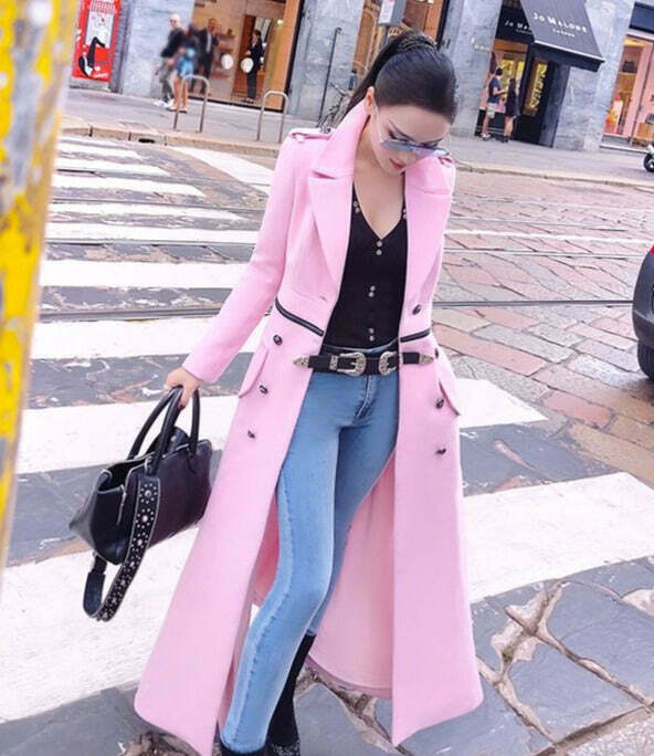Coquette Aesthetic Pink Coat: Y2K Style Mid-Length Outerwear Coquette Aesthetic Pink Coat: Y2K Style Mid-Length Outerwear