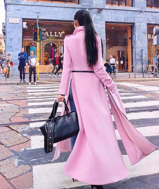 Coquette Aesthetic Pink Coat: Y2K Style Mid-Length Outerwear Coquette Aesthetic Pink Coat: Y2K Style Mid-Length Outerwear