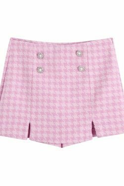 Coquette Aesthetic Pink Tartan Set - Y2K Fashion Outfit for Women