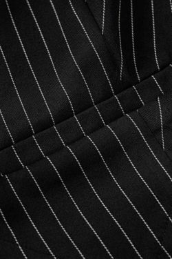 Coquette Aesthetic Pinstripe Detail Two Piece Set - Y2K Fashion Women's Outfit