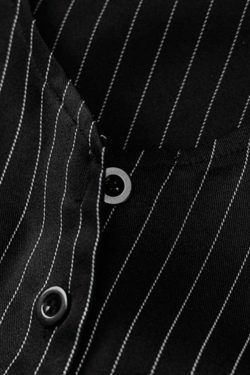 Coquette Aesthetic Pinstripe Detail Two Piece Set - Y2K Fashion Women's Outfit