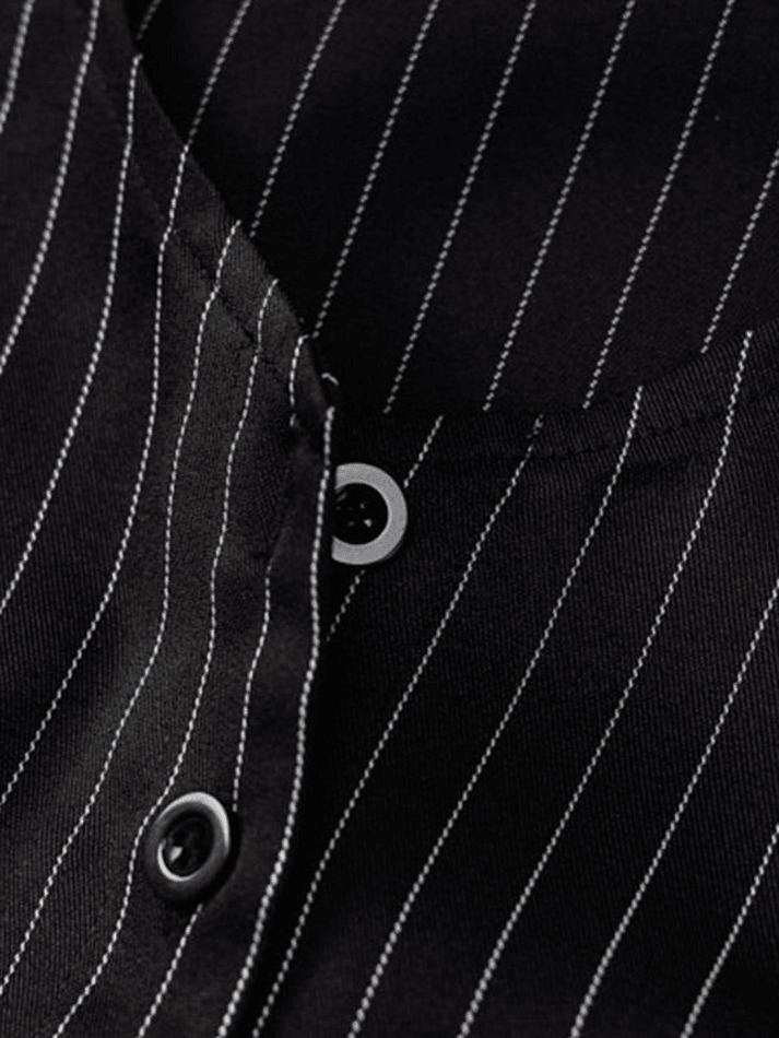 Coquette Aesthetic Pinstripe Detail Two Piece Set - Y2K Fashion Women's Outfit Coquette Aesthetic Pinstripe Detail Two Piece Set - Y2K Fashion Women's Outfit