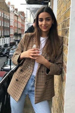 Coquette Aesthetic Plaid Harmony Coat - Y2K Fashion Grunge Style Cute Tops & Cargo Skirt