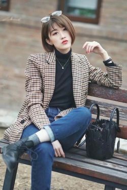 Coquette Aesthetic Plaid Harmony Coat - Y2K Fashion Grunge Style Cute Tops & Cargo Skirt