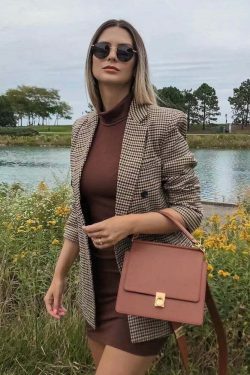 Coquette Aesthetic Plaid Harmony Coat - Y2K Fashion Grunge Style Cute Tops & Cargo Skirt