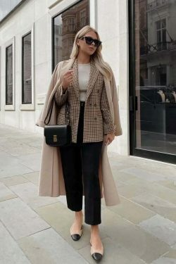 Coquette Aesthetic Plaid Harmony Coat - Y2K Fashion Grunge Style Cute Tops & Cargo Skirt