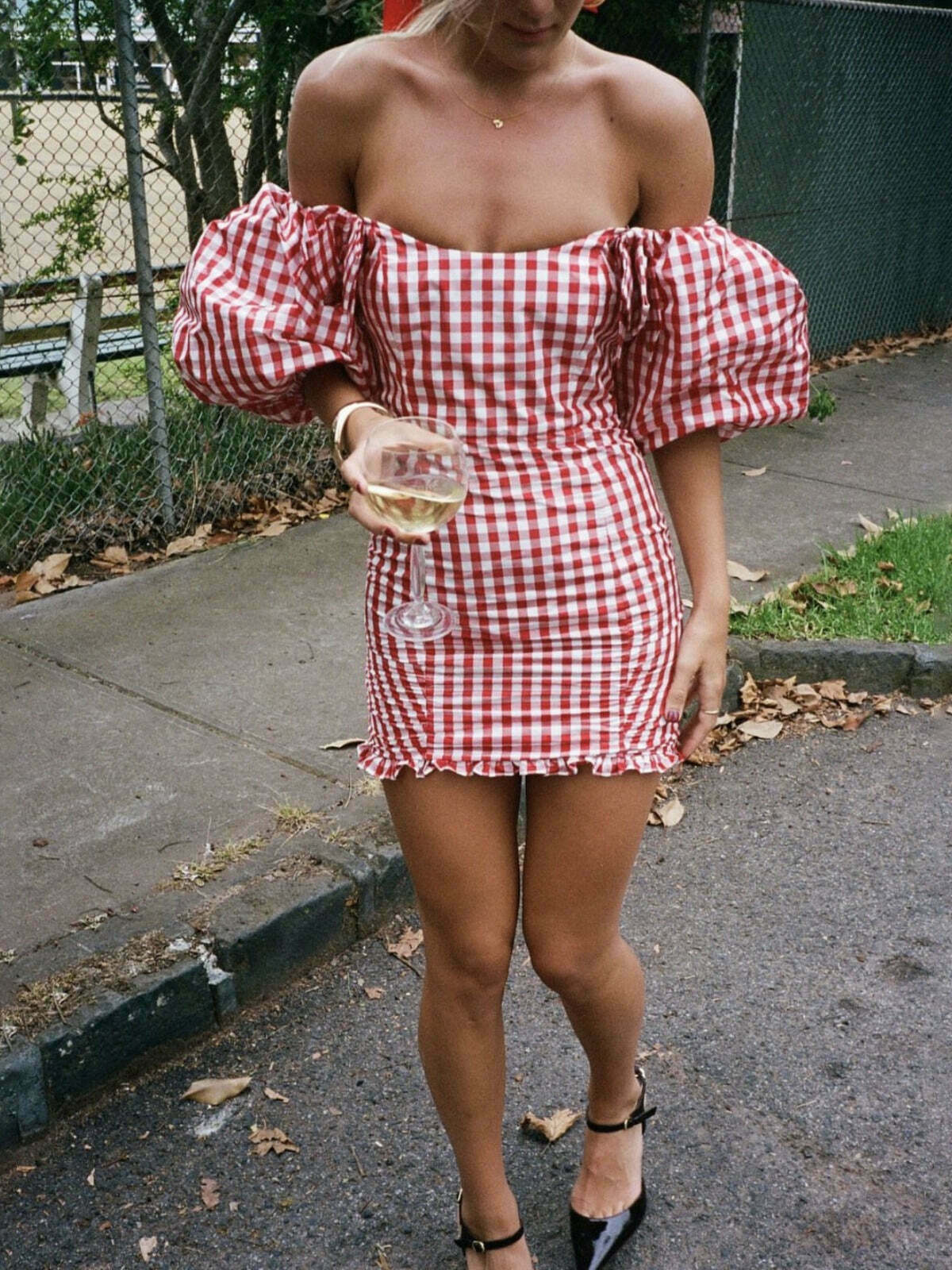 Coquette Aesthetic Plaid Puff Sleeve Dress - Y2K Fashion Statement for Women Coquette Aesthetic Plaid Puff Sleeve Dress - Y2K Fashion Statement for Women