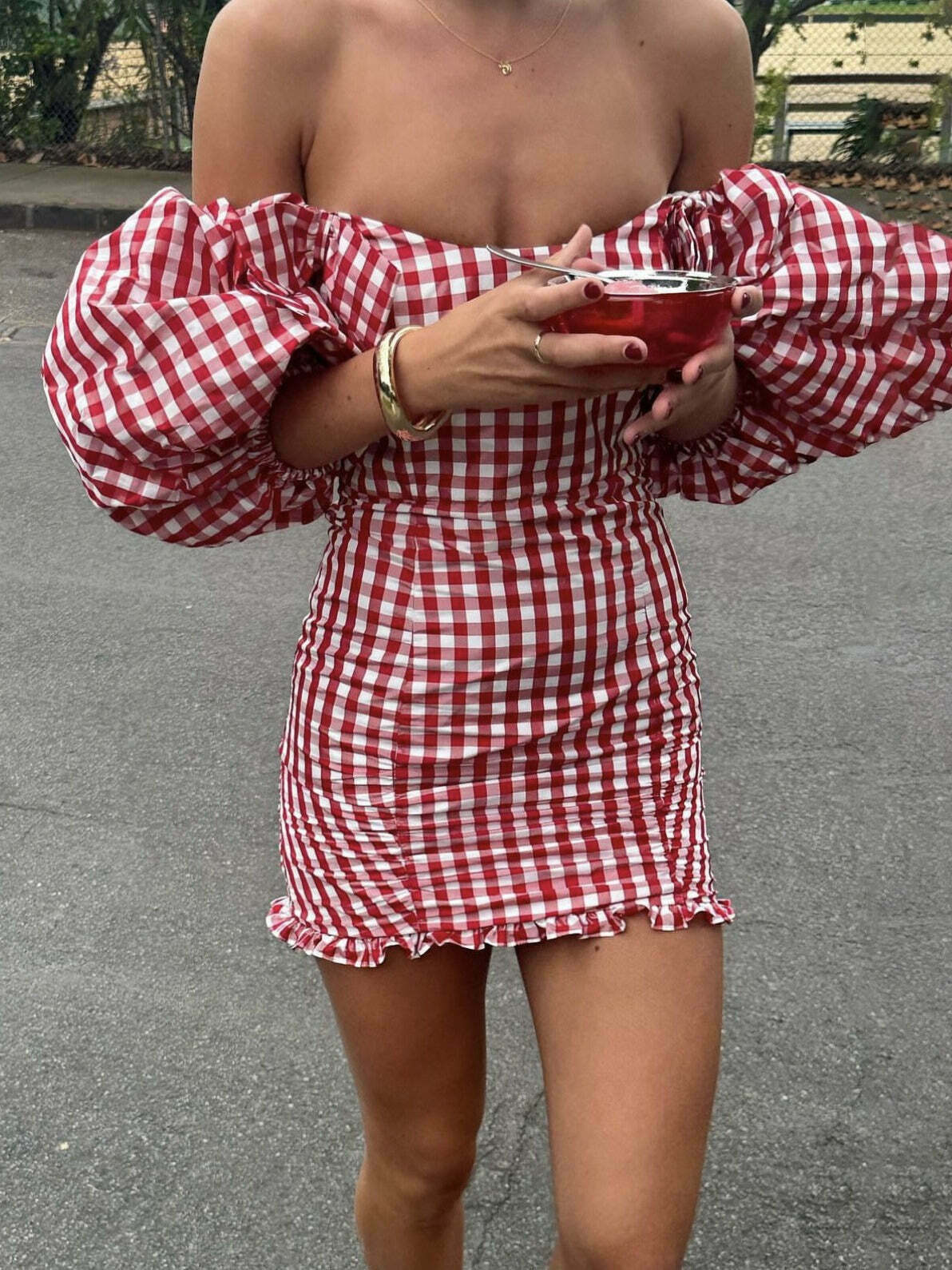 Coquette Aesthetic Plaid Puff Sleeve Dress - Y2K Fashion Statement for Women Coquette Aesthetic Plaid Puff Sleeve Dress - Y2K Fashion Statement for Women