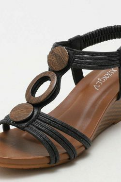 Coquette Aesthetic Platform Mary Janes: Soft Thick Sole Large Size Wedge Heel Sandals