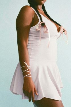 Coquette Aesthetic Pleat Sway Mini Dress - Y2K Fashion Women's Clothing