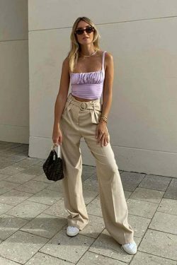 Coquette Aesthetic Pleated Cami: Y2K Fashion Top - Grunge Style, Pastel Goth, Cute Tops, Cargo Skirt