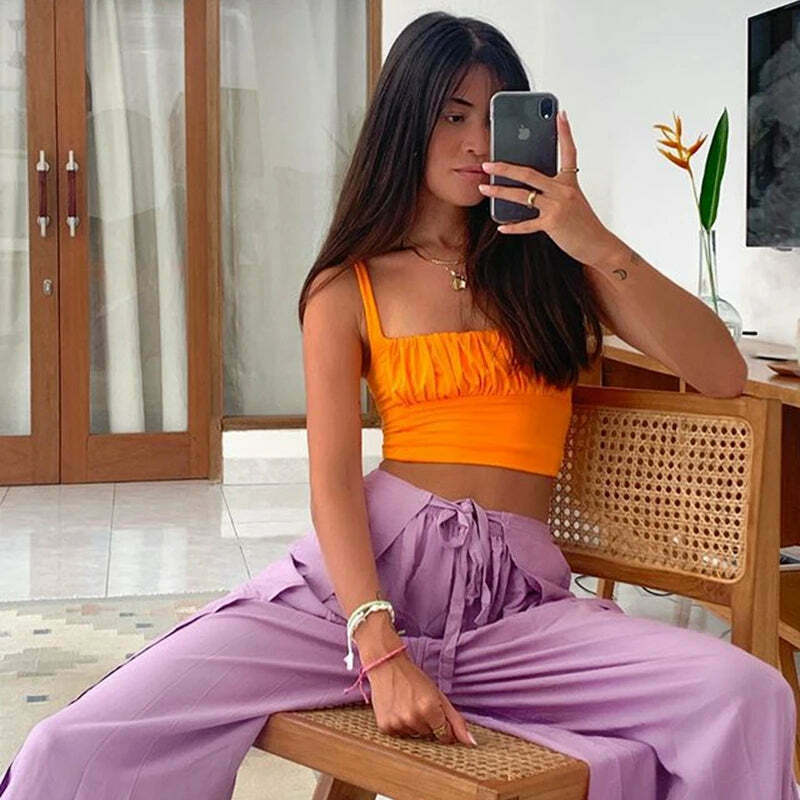 Coquette Aesthetic Pleated Cami: Y2K Fashion Top - Grunge Style, Pastel Goth, Cute Tops, Cargo Skirt Coquette Aesthetic Pleated Cami: Y2K Fashion Top - Grunge Style, Pastel Goth, Cute Tops, Cargo Skirt