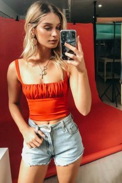 Coquette Aesthetic Pleated Cami: Y2K Fashion Top - Grunge Style, Pastel Goth, Cute Tops, Cargo Skirt