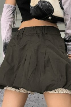Coquette Aesthetic Pleated Cargo Mini Skirt - Y2K Fashion Statement
