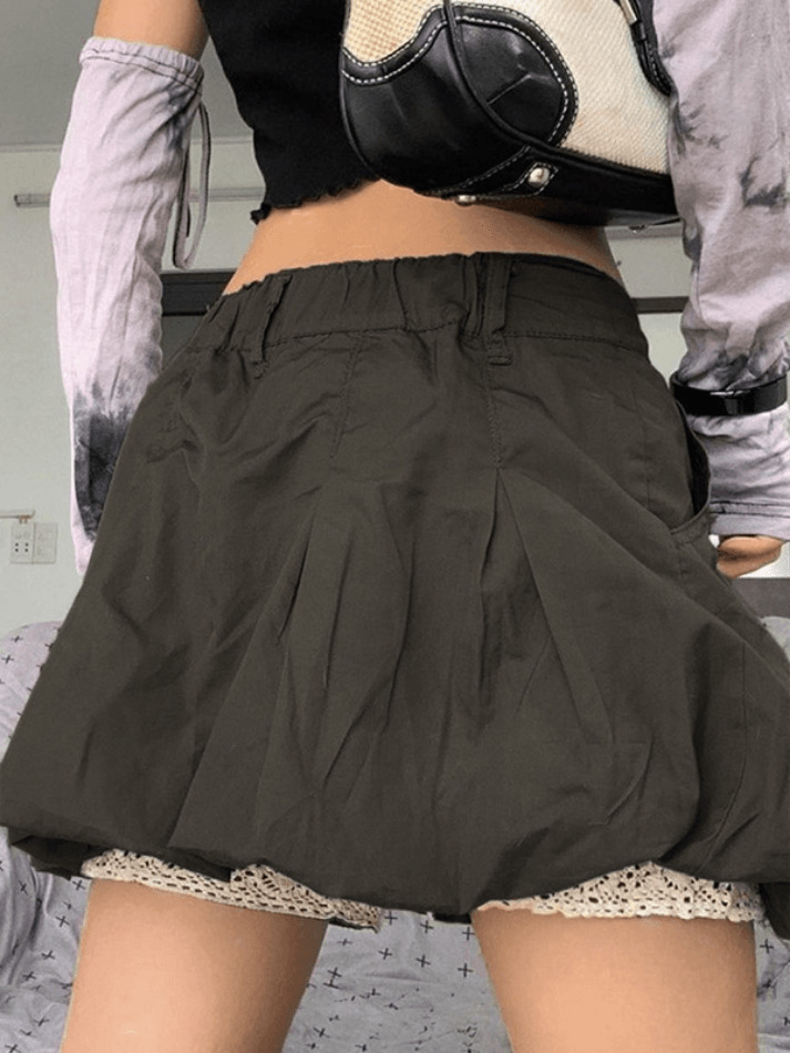 Coquette Aesthetic Pleated Cargo Mini Skirt - Y2K Fashion Statement Coquette Aesthetic Pleated Cargo Mini Skirt - Y2K Fashion Statement