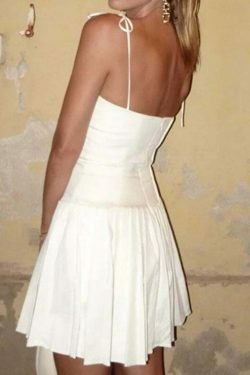 Coquette Aesthetic Pleated Corset Dress for Women - Y2K Fashion Statement Piece