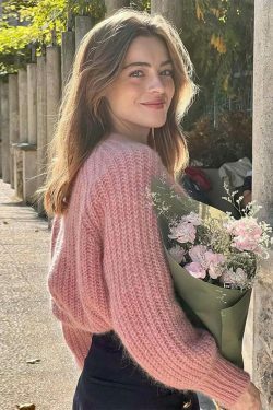 Coquette Aesthetic Plush Pinnacle Chunky Sweater