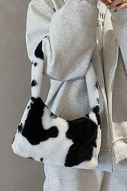 Coquette Aesthetic Plush Shoulder Bag - Y2K Fashion Statement with Grunge and Pastel Goth Vibes
