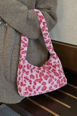 Coquette Aesthetic Plush Shoulder Bag - Y2K Fashion Statement with Grunge and Pastel Goth Vibes