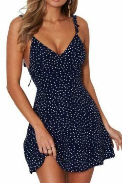 Coquette Aesthetic Polka Dot Ruffled Cami Dress - Y2K Fashion Statement Piece