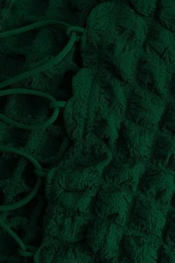 Coquette Aesthetic Popcorn Textured Mini Dress with Tie Side