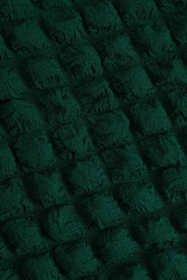 Coquette Aesthetic Popcorn Textured Mini Dress with Tie Side