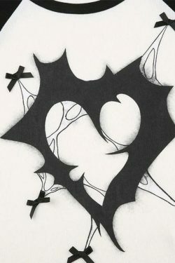 Coquette Aesthetic Print Bow Decor Raglan Long Sleeve Knit