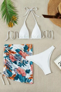 Coquette Aesthetic Printed Swimsuit Set - Y2K Fashion for Women