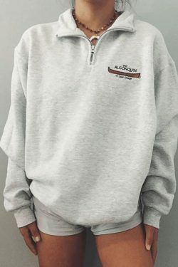 Coquette Aesthetic Quarter Zip Sweatshirt: Y2K Fashion with Grunge & Pastel Goth Vibes