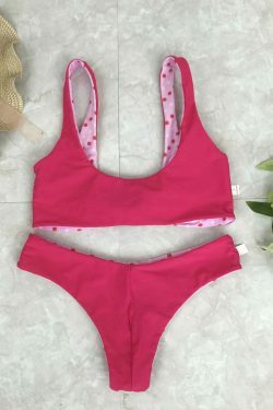 Coquette Aesthetic Red Polka Dot Bikini Set - Y2K Fashion Swimwear