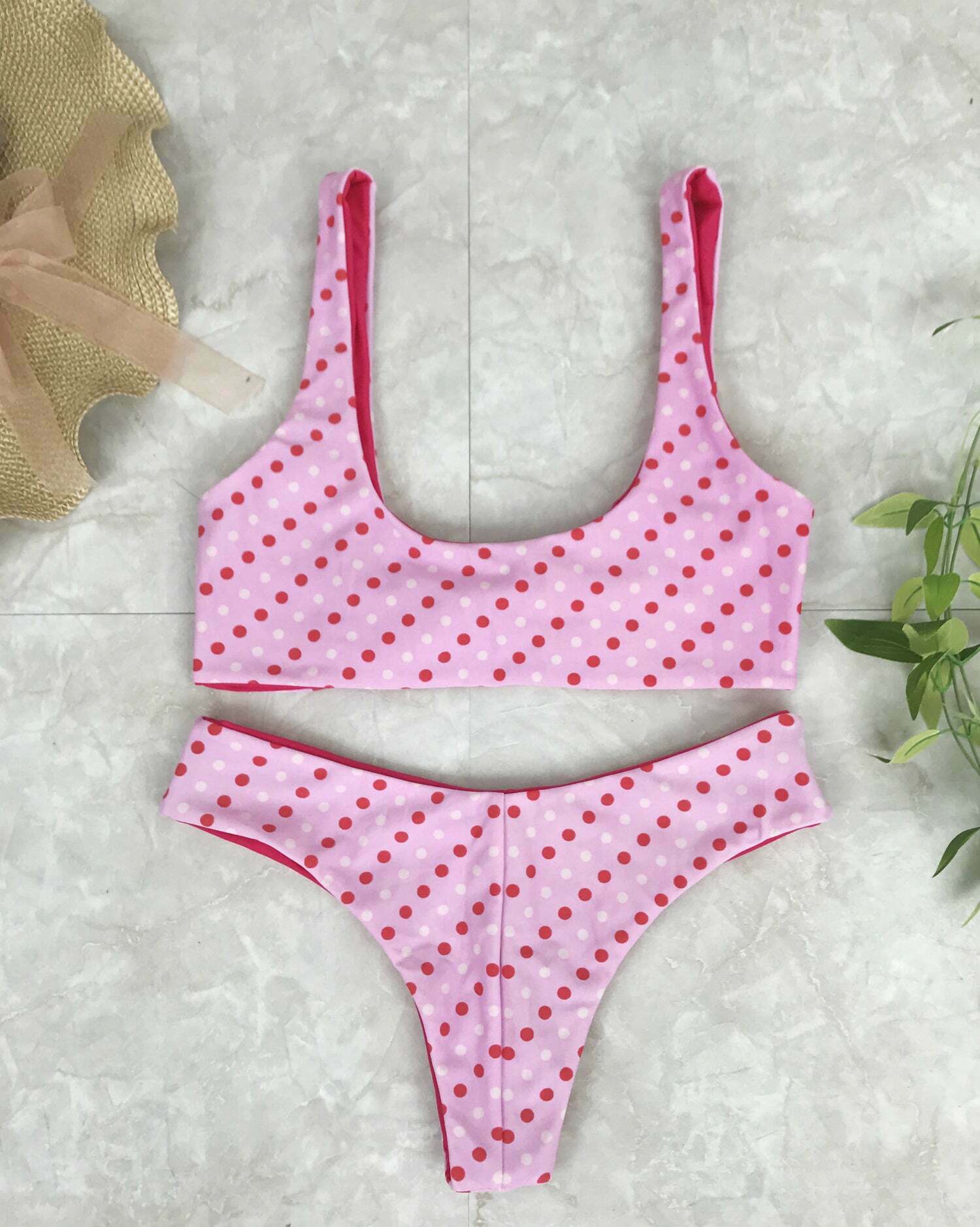 Coquette Aesthetic Red Polka Dot Bikini Set - Y2K Fashion Swimwear Coquette Aesthetic Red Polka Dot Bikini Set - Y2K Fashion Swimwear
