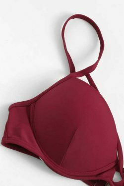 Coquette Aesthetic Red Slip High Leg Bikini Set - Y2K Fashion Swimwear