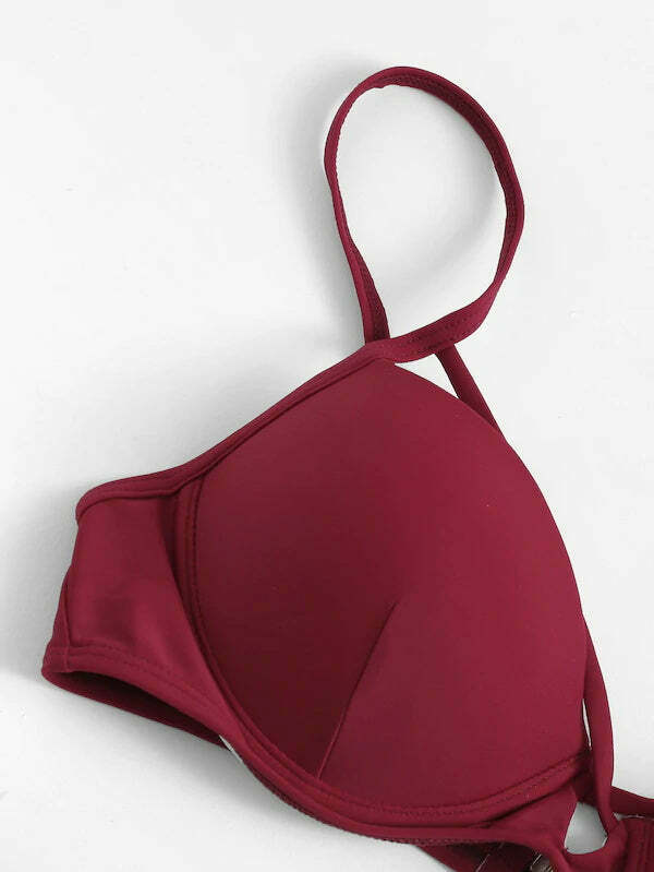 Coquette Aesthetic Red Slip High Leg Bikini Set - Y2K Fashion Swimwear Coquette Aesthetic Red Slip High Leg Bikini Set - Y2K Fashion Swimwear