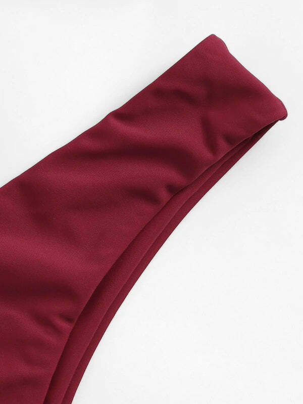 Coquette Aesthetic Red Slip High Leg Bikini Set - Y2K Fashion Swimwear Coquette Aesthetic Red Slip High Leg Bikini Set - Y2K Fashion Swimwear