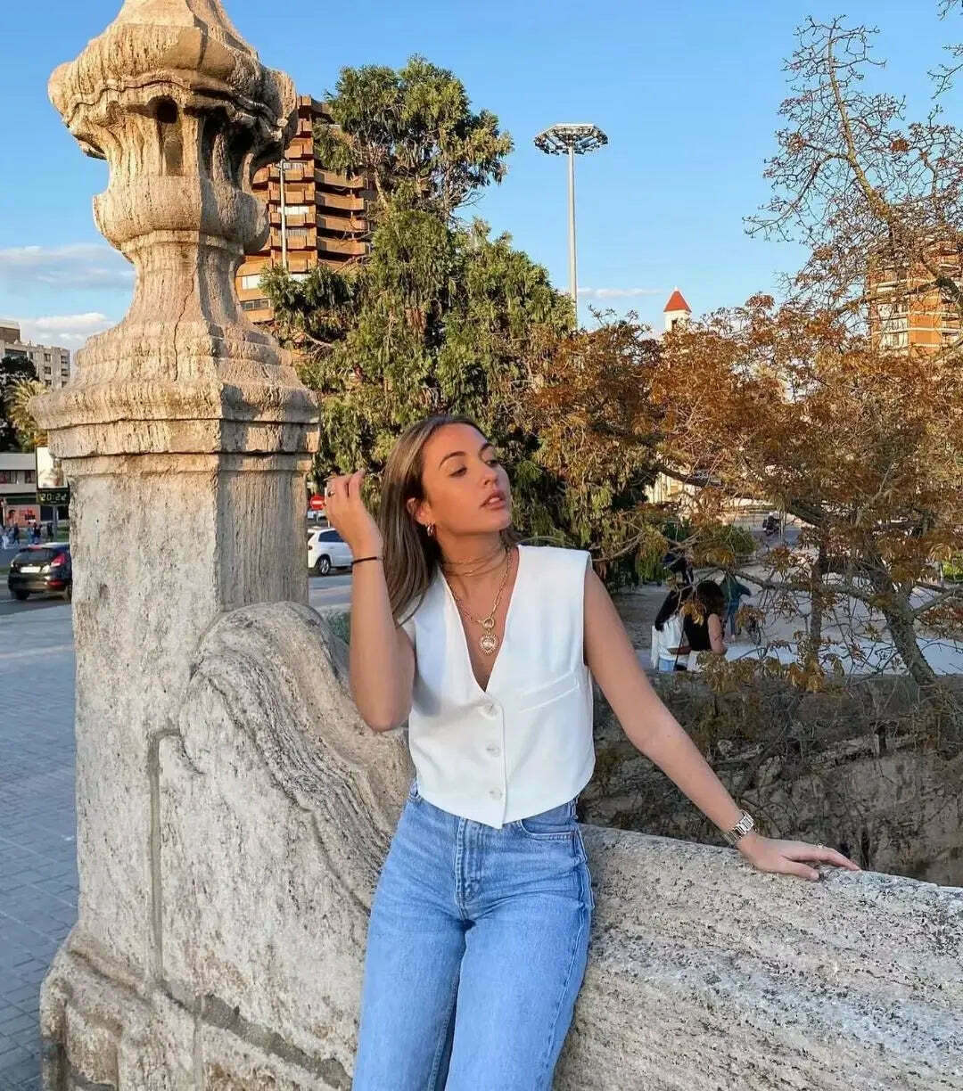 Coquette Aesthetic Reina V-Neck Sleeveless Waistcoat - Y2K Fashion Women's Clothing Coquette Aesthetic Reina V-Neck Sleeveless Waistcoat - Y2K Fashion Women's Clothing