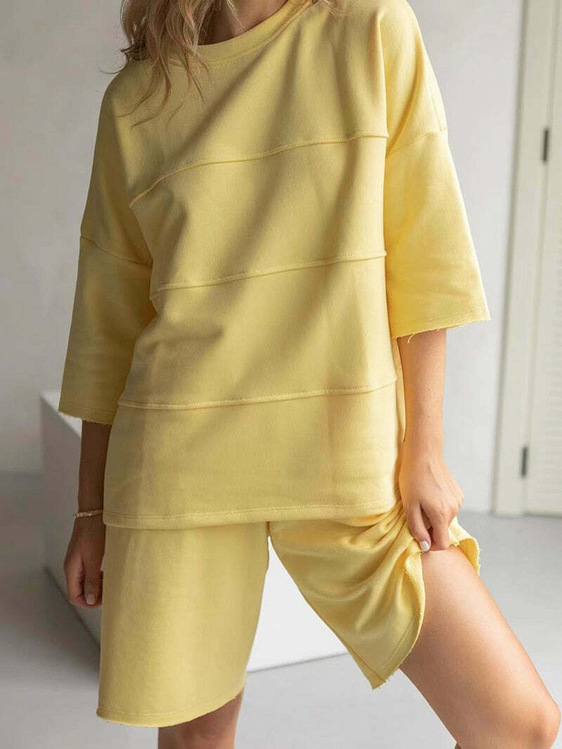 Coquette Aesthetic Remy Patchwork Shorts Set - Y2K Fashion Outfit Coquette Aesthetic Remy Patchwork Shorts Set - Y2K Fashion Outfit