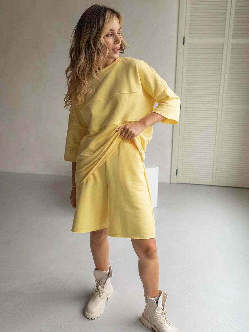 Coquette Aesthetic Remy Patchwork Shorts Set - Y2K Fashion Outfit Coquette Aesthetic Remy Patchwork Shorts Set - Y2K Fashion Outfit