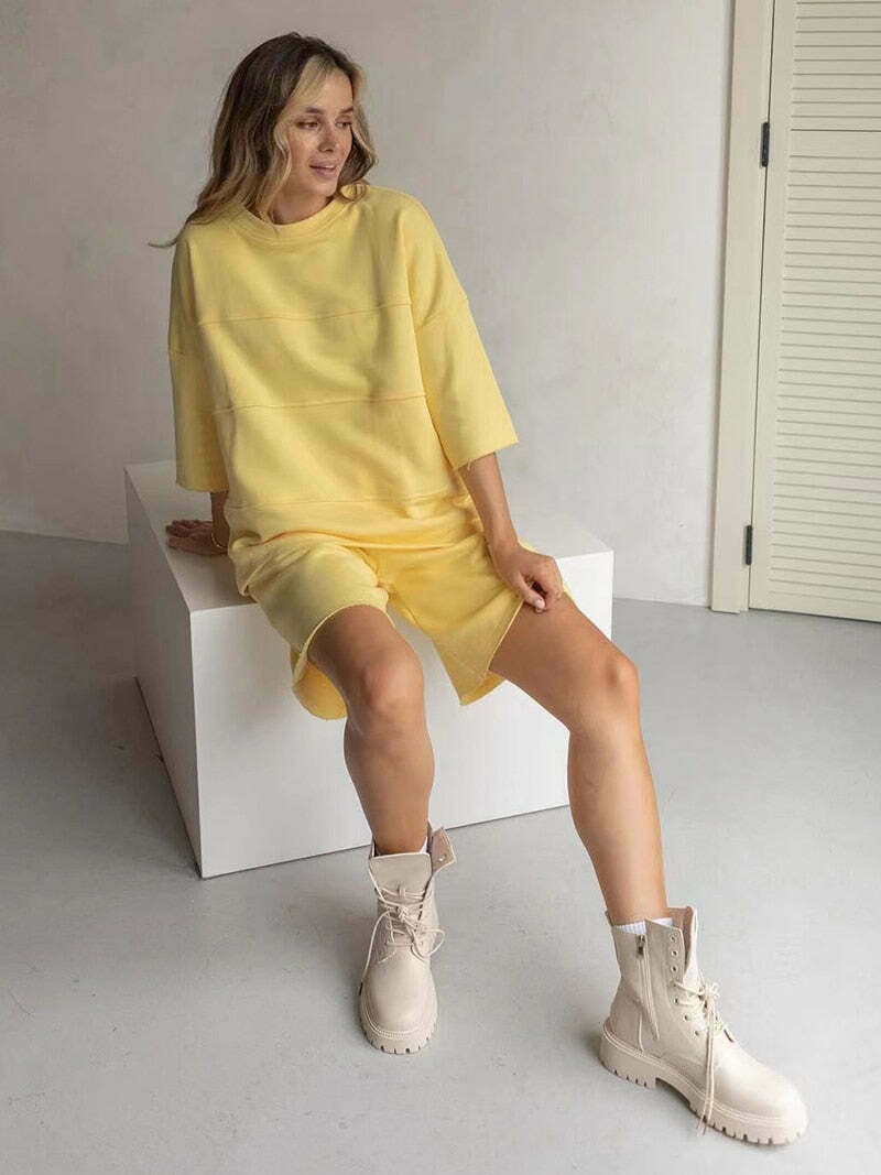 Coquette Aesthetic Remy Patchwork Shorts Set - Y2K Fashion Outfit Coquette Aesthetic Remy Patchwork Shorts Set - Y2K Fashion Outfit