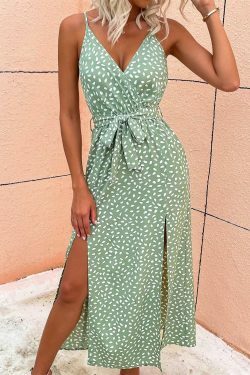 Coquette Aesthetic Renny Floral Dress with Side Slit