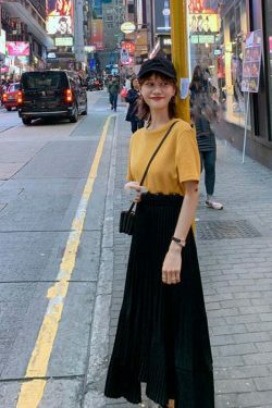 Coquette Aesthetic Reno Pleated Asymmetrical Long Skirt