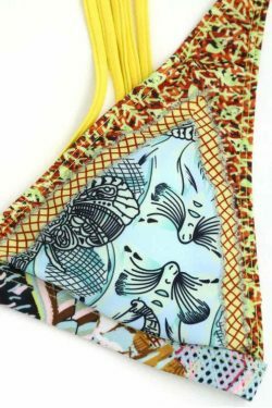 Coquette Aesthetic Retro Print Bikini with Padded Straps