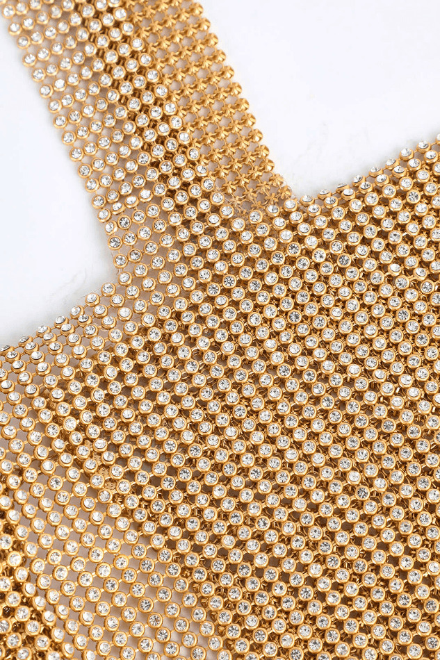 Coquette Aesthetic Rhinestone Chainmail Cami Top - Y2K Fashion Statement Piece