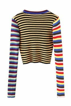 Coquette Aesthetic Ribbed Crop Knit Sweater - Y2K Fashion Statement Piece