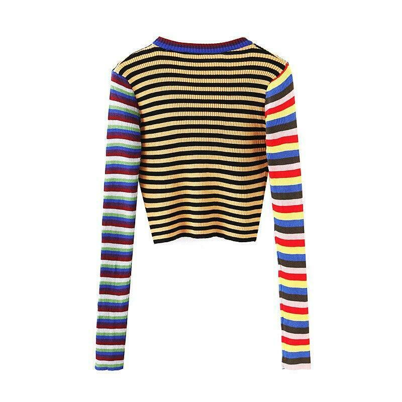 Coquette Aesthetic Ribbed Crop Knit Sweater - Y2K Fashion Statement Piece