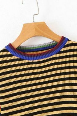 Coquette Aesthetic Ribbed Crop Knit Sweater - Y2K Fashion Statement Piece