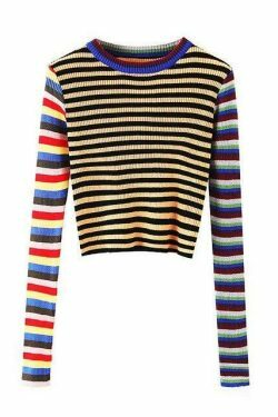 Coquette Aesthetic Ribbed Crop Knit Sweater - Y2K Fashion Statement Piece