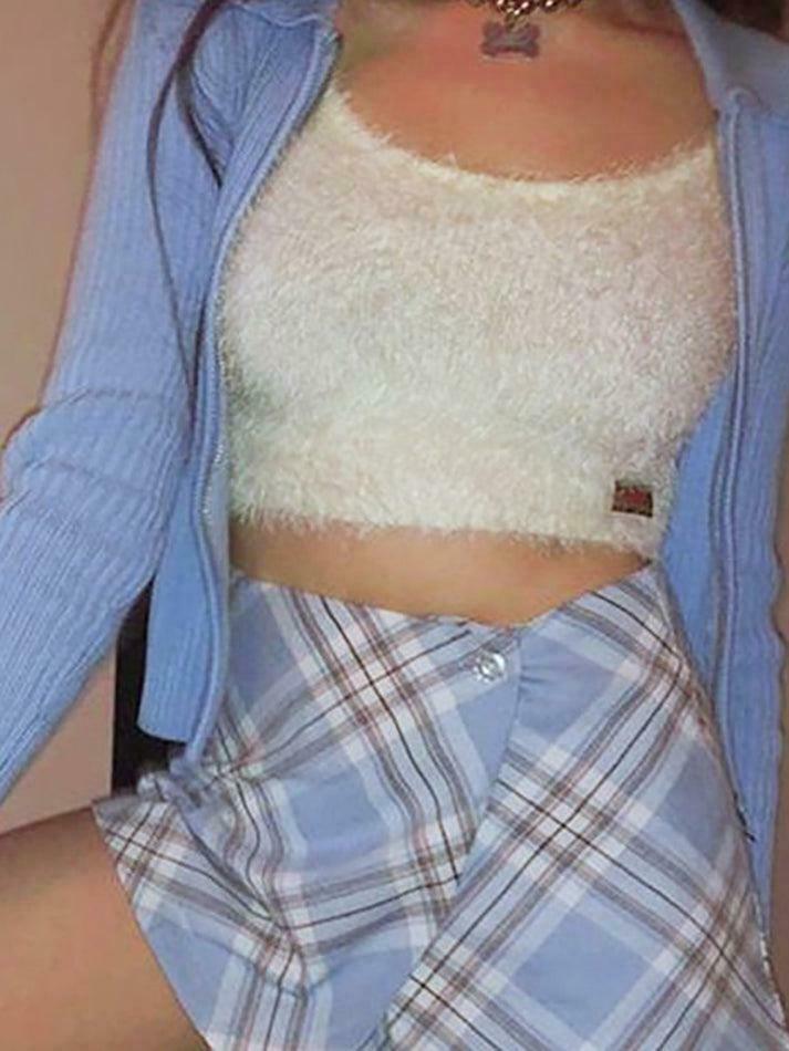 Coquette Aesthetic Ribbed Knit Zip-Up Cardigan for Y2K Fashion Enthusiasts Coquette Aesthetic Ribbed Knit Zip-Up Cardigan for Y2K Fashion Enthusiasts